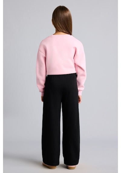 Defacto Beli Bağcıklı Wide Leg Eşofman Altı Kız Çocuk I2264a826aubk81 Siyah-bk81