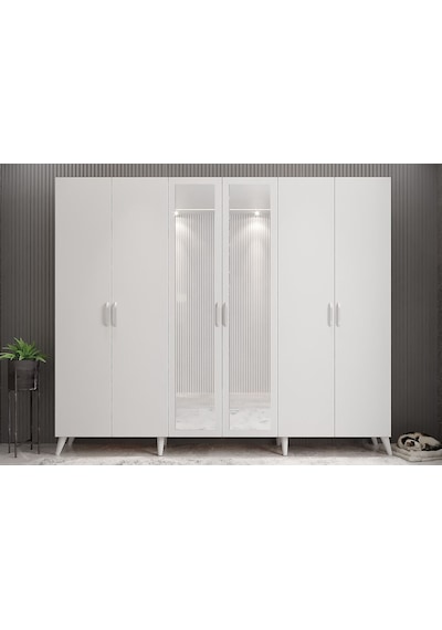 Açelya Portmanto Vestiyer Beyaz 270 cm