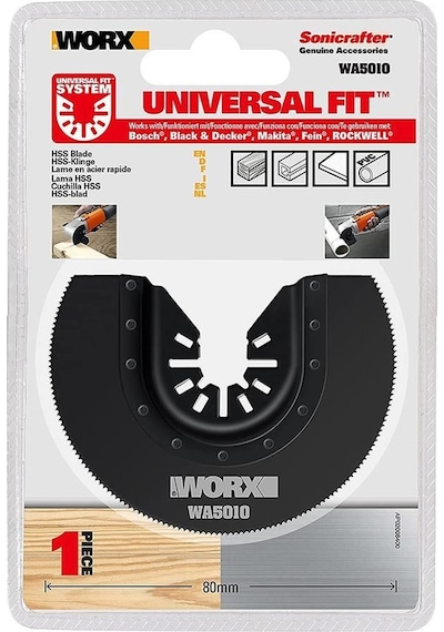 Worx Wa5010 Çok Amaçlı Raspalama Makinası İçin 80mm 180 Metal, Ahşap, Fiberglas, Pvc Universal Kesme Bıçağ