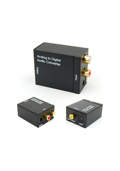 Analog To Digital Optik Tos Ses Dönüştürücü Toslink Dijital Rca