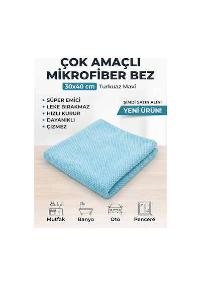 Microduo Pro 30x40 Çift Taraflı Mikrofiber Temizlik Bezi - Bir Yüzü Örme Dokulu Bir Yüzü Simli Ankastre, Oto, Koltuk Ve Tüm Yüzeyler İçin Mavi Microduo Pro 30x40 Çift Taraflı Mikrofiber Temizlik Bezi - Bir Yüzü Örme Dokulu Bir Yüzü Simli Ankastre, Oto, Koltuk Ve Tüm Yüzeyler İçin Mavi