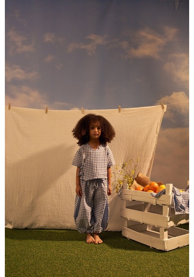 Oh La La Koala Mavi Daisy Picnic Serisi Kruvaze Takım