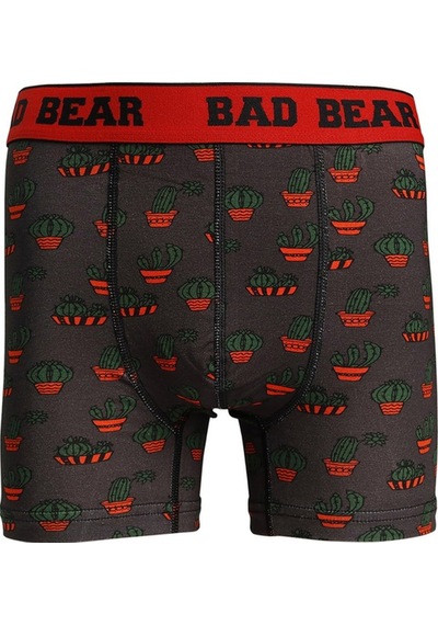 Bad Bear Cactus Antrasit Kaktüs Desenli Erkek Boxer - L
