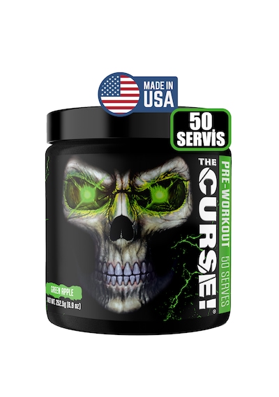 The Curse 50 Servis Pre-workout Yeşil Elma Aroma %100 Amerika İçerik Fda Onaylı