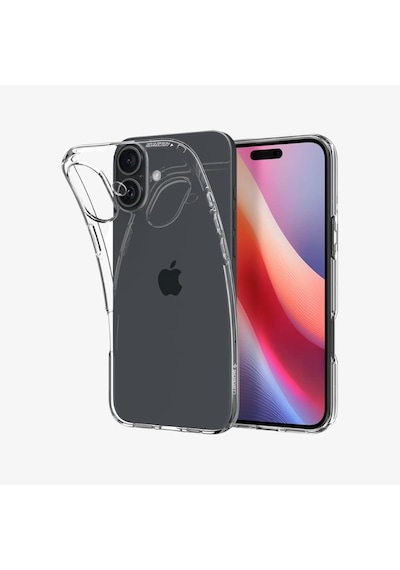 Spigen Apple Uyumlu iPhone 16 Plus İle Kılıf Crystal Flex Space Crystal Şeffaf