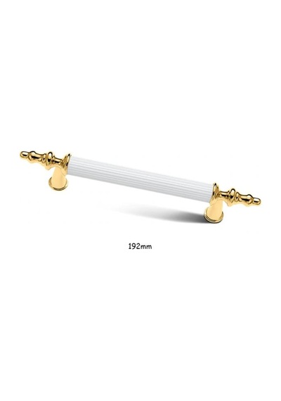 Ehobici.Ltd Asos Altın Beyaz Lüks Mobilya Dolap Çekmece Kulp 192Mm
