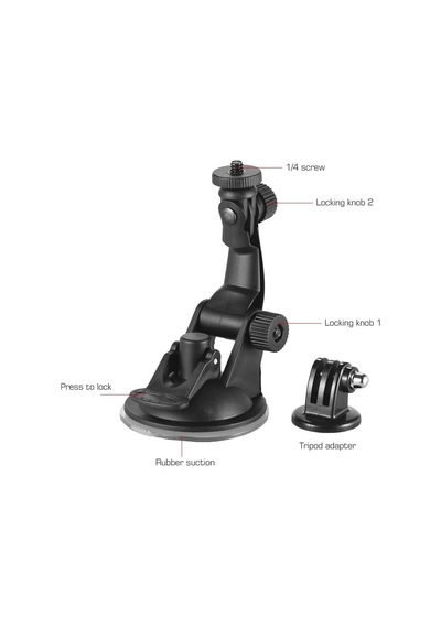 Eylem Kamera Aksesuarları Araba Vantuz Dağı + Gopro Hero 7/6/5/4 / Yı İçin Tripod Adaptörü Diğer