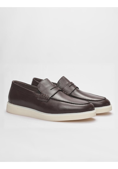 Hakiki Deri Kahverengi Erkek Sneaker Ayakkabı-kahverengi Kahverengi