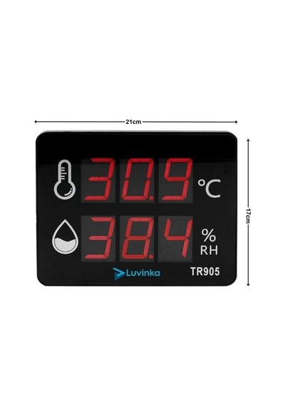 Luvinka Tr905 Duvar Tipi Dijital Termo & Higrometre Alarm-21cm Ekran