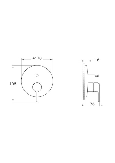 VitrA A4289536 Origin Classic Ankastre Banyo Bataryası Sıva Üstü Grubu Mat Siyah Krom