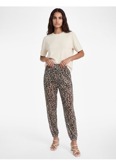 Koton Yüksek Bel Astarlı Yarı Transparan Leopar Desenli Harem Pantolon Bej Desenli 6sak40008uk Ekru Koton Yüksek Bel Astarlı Yarı Transparan Leopar Desenli Harem Pantolon Bej Desenli 6sak40008uk Ekru
