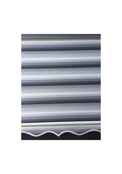 Gri Renk Geçişli Zebra Stor Perde Etek Dilimli Gri - 97252444 Gri