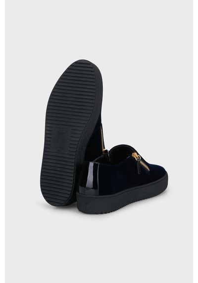 Giuseppe Zanotti Fermuar Detaylı Sneaker Ayakkabı Erkek Ayakkabı Ru60007-001 Lacivert