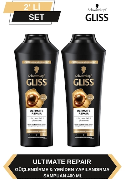 Gliss Ultimate Repair Şampuan 2 x 400 ML