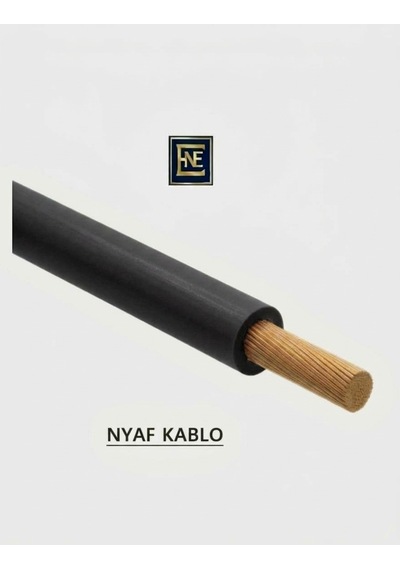 Enfe Elektrik 1,50 Mm² Nyaf Kablo - Çok Telli Esnek Bakır Tesisat Kablosu 5 Metre Rulo Siyah