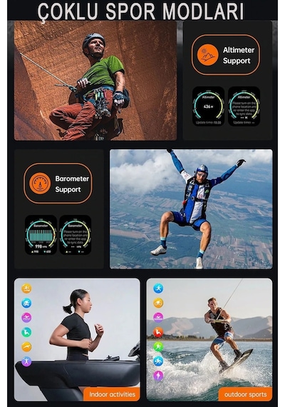 Wearfitpro Gs8+ Watch 8 Ultra 45mm Gerçek Kordon Kilitlemeli Akıllı Saat Çift Kordonlu Ocean Kordon
