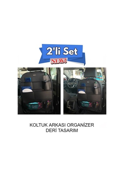 Audi A6 Sedan Deri Koltuk Arkası Düzenleyici Koruyucu Siyah 2 Adet Şhn