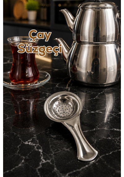 Porsima Paslanmaz Çelik Çay Süzgeci - 12cm