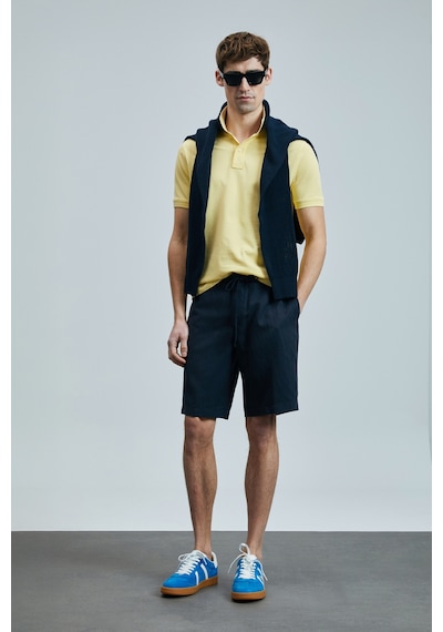 Lufian Erkek Polo Yaka T Shirt 111040206 Sarı Sarı