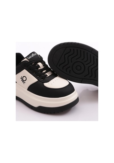 Benetton Bni-12046 Kadın Sneaker Ayakkabı Siyah Beyaz Benetton Bni-12046 Kadın Sneaker Ayakkabı Siyah Beyaz