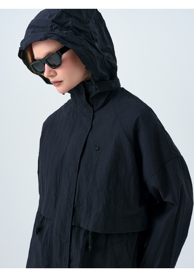 Regular Fit Kadın Trenchcoat Koyu Lacivert