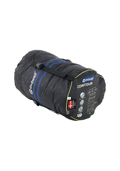 Outwell Contour Yazlık Ve Kışlık Taraflı -13 C Uyku Tulumu Black Sol F. Mavi