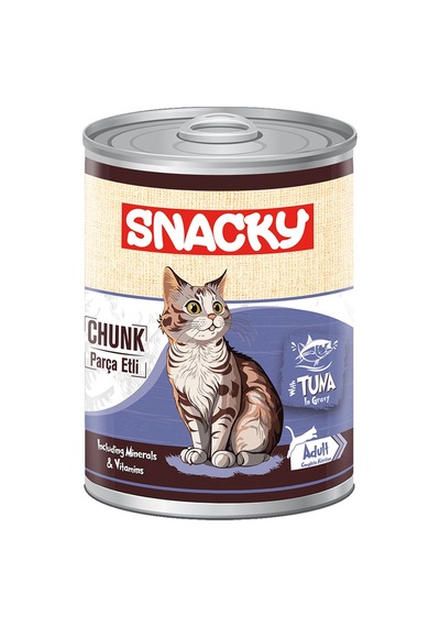 Snacky Parça Etli Ton Balıklı Yetişkin Kedi Konserve 400 Gr