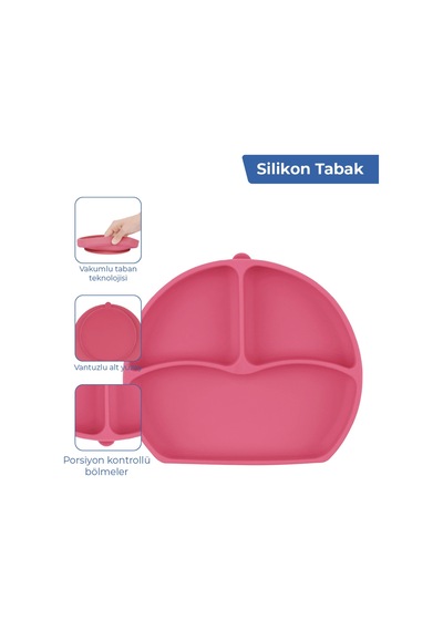 Babyjem 917 Silikon Beslenme Seti Silikon Kaşık Hediyeli