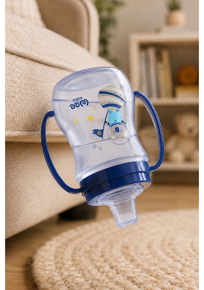 Wee Baby Kulplu Antikolik Akıtmaz Alıştırma Bardağı 250 ML Mavi
