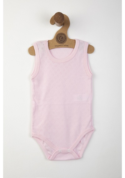 Baby Shez %100 Pamuk Organik 3'lü 0-3 Yaş Çıtçıtlı Yenidoğan Kız Erkek Bebek Çocuk Body Zıbın Atlet Terletmez Klimalı Kumaş Pembe