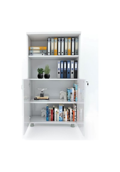 Modüler Dünyası Kapaklı Kitaplık Dosya Dolabı Beyaz - 80X38X153 (307767642) Beyaz