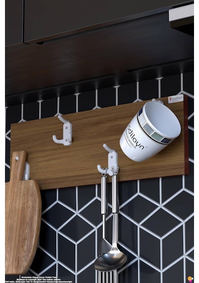 Geyik 12 Kancalı Mutfak Askısı 3'lü Set 56,4x19 Cm - Şık Tasarım, Çok Amaçlı Düzenleyici Ve Yer Tasarrufu 60 Cm Geyik 12 Kancalı Mutfak Askısı 3'lü Set 56,4x19 Cm - Şık Tasarım, Çok Amaçlı Düzenleyici Ve Yer Tasarrufu 60 Cm