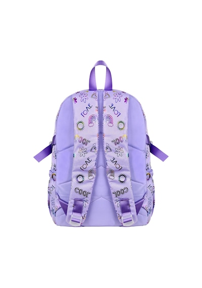 Waddell Kawaii Kore Tarzi Twil Kumas Desenli Sirt Cantasi Beslenme Cantasi Ve Kalemlikli Uclu Se Mor