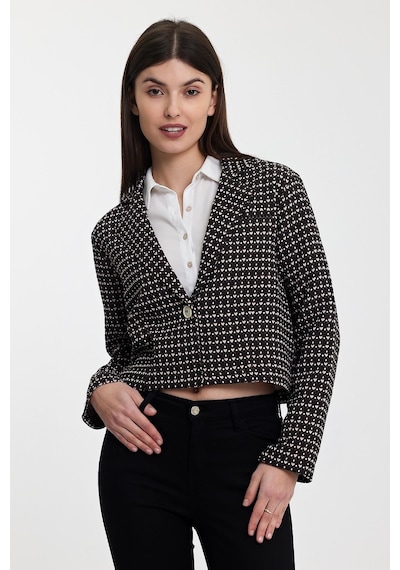 Alexandergardı Desenli Crop Ceket B24-21401 001