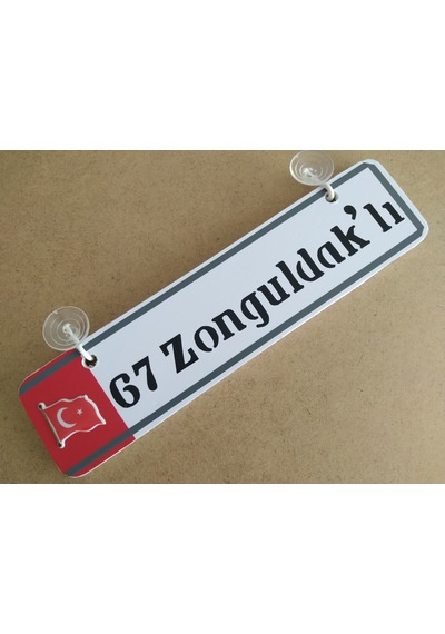 67 Zonguldaklı Dekor Plaka 30x7cm Zonguldak 67 Dekor Levha