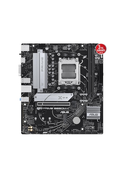 Prıme B650m-k Ddr5 6400mhz 1xvga 1xhdmı 2xm.2 Usb 3.2 Matx Am5 Am5 9000/8000/7000 Serileri İle Uyumlu
