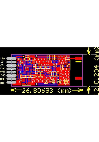 Smd NRF24L01+PA+LNA RF Alıcı Verici Modül 1000 metre 2.4GHz Kablo
