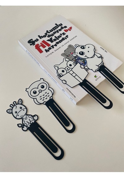 Sevimli Dostlar Kitap Ayracı 4 Lü Set-sert Plastik-okuma Köşesi-hediyelik