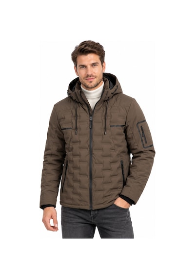 Dynamo Erkek Kapüşonlu Fermuarlı Kışlık Kapitone Spor Mont Bgl-st05761 Camel