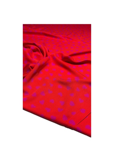 Belmando Viskon Kumaş 150 Cm En Elbiselik Dökümlü Yumuşak Dokulu 6000 -6 Mor Kalp