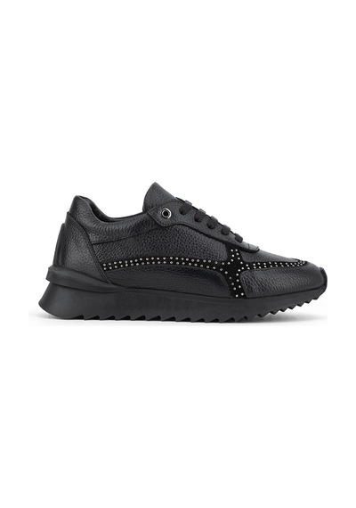 Tamer Tanca Kadın Hakiki Deri Siyah Floter Sneakers & Spor Ayakkabı 1201 4031 Bn Ayk Sk26-27 Syh Fltr/suet Kahverengi