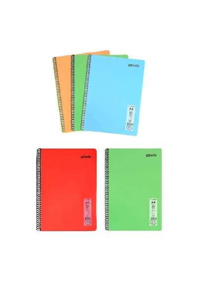 Defter Spiralli Telli Pp Kapak A4 Mynote 5 Adet Farklı Renkler 80 Sayfa Çizgili Defter 5 Farklı Çok Renkli
