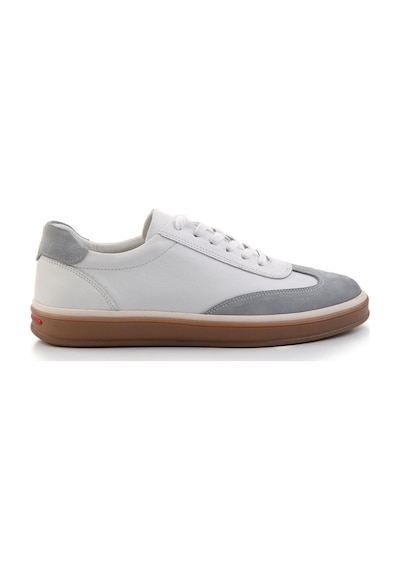 Bambi Beyaz Hakiki Deri Erkek Sneaker E01728358003 Beyaz