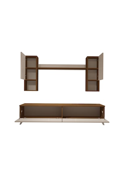 Decoraktiv Eko 5da Mdf Std Retro Tv Ünitesi Tv Sehpası Ceviz - Beyaz