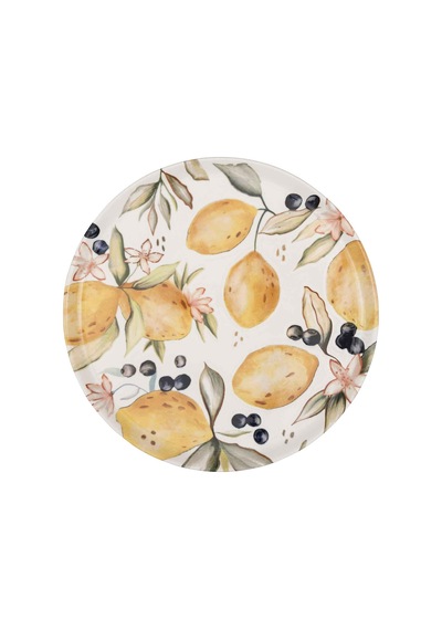 The Mia Limoncello Ayaklı Servis Tabağı 30 Cm Renkli