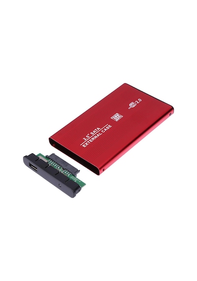 2.5 Hdd Kutusu Usb 2.0 Harici Metal Harddisk Kutusu Kırmızı