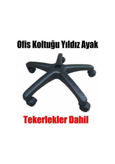 Weblonya Ofis Koltuğu Ayağı Yıldız Ayak + 5 Tekerlek 6059