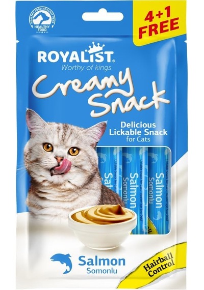 Creamy Snack Somonlu Kedi Ödülü Hairball Control 75 Gr 5x15g