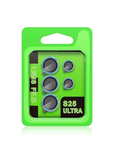 Mey İthalat Samsung Galaxy Uyumlu S25 Ultra Raze Metal Kamera Lens - Mavi