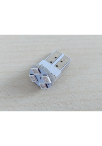 T10 Dipsiz Led Ampul 4adet Mavi 4 Çipli 12v T10 Gösterge, Park, Sinyal, Plaka Ampulu